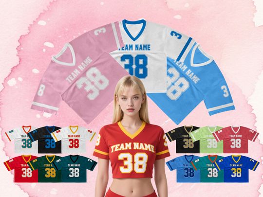 Discover Custom Women's Crop Top Mesh Baseball Jersey with Personalized Name, Number, and Logo for Cheerleading and Summer Wear