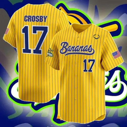 Funny Collection Savannah Bananas Jersey #17 Yellow , Gift For Fan