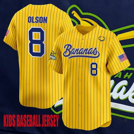 Discover Savannah Bananas Olson Baseball Jersey #08 Size S-5XL  US1463