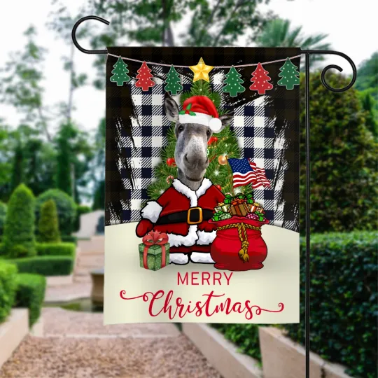 Discover Donkey Christmas Flag, Merry Christmas Flag, love Donkey Xmas Garden Flag