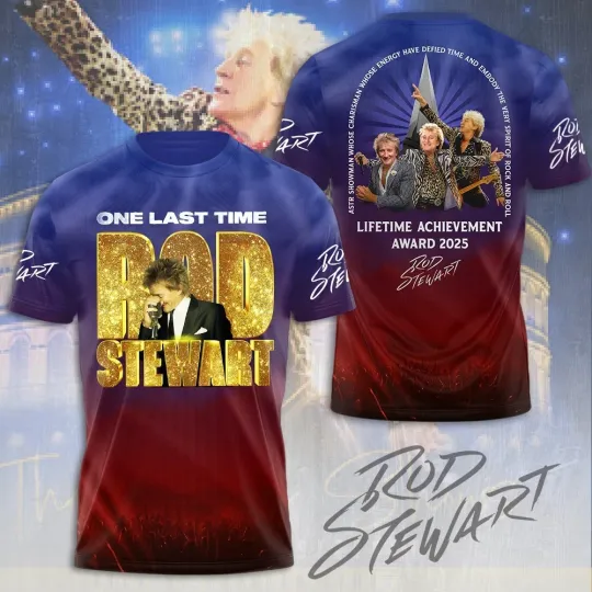 Rod Stewart In Concert Tour 2025 3D T-Shirt