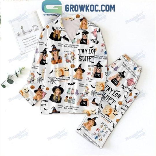 Discover Taylorr Swifts 1989 Halloween Pajama Set - Ghosts and Pumpkins with "I Rose Up from the Dead" Quote