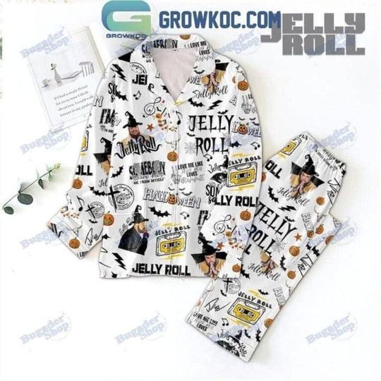 Jelly Roll Halloween Pajama Set | Fun Spooky Sleepwear with Jelly Roll Designs | Cozy Halloween PJs