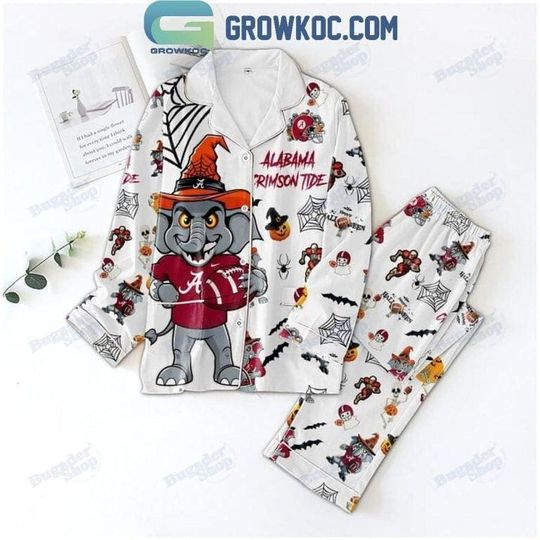 Albm Crimson Tide Halloween Pajamas - Cozy Team Pajama Set for College Football Fans