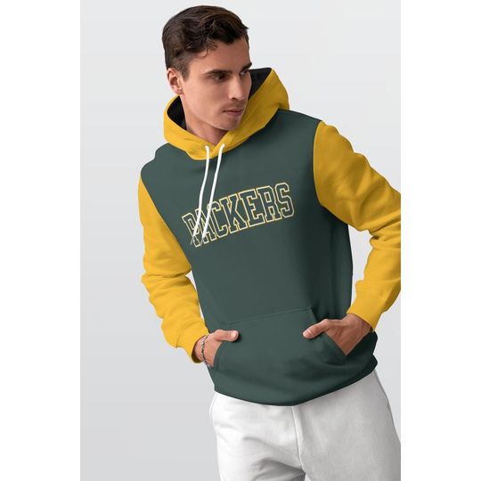 Packers Unisex 3d Hoodie, Vintage Football Crewneck, Game Day Outfit, Sports Fan Sweater