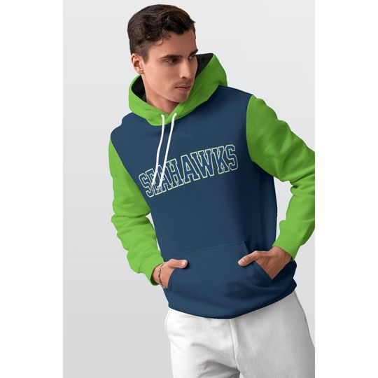 Seahawks Unisex 3d Hoodie, Vintage Football Crewneck, Game Day Outfit, Sports Fan Sweater