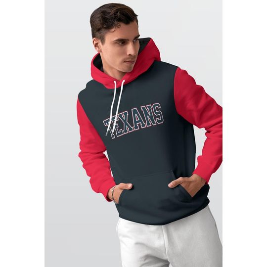 Texans Unisex 3d Hoodie, Vintage Football Crewneck, Game Day Outfit, Sports Fan Sweater