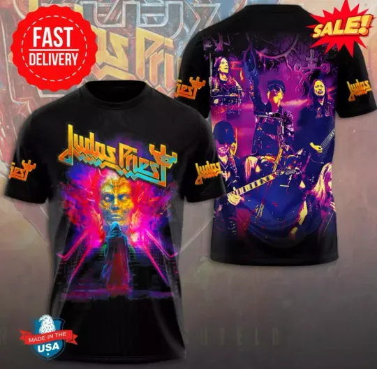 Discover Judas Priest World Tour 2025 3D T-Shirt