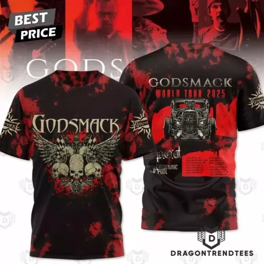 Discover New! Godsmack World Tour 2025 3D T Shirt