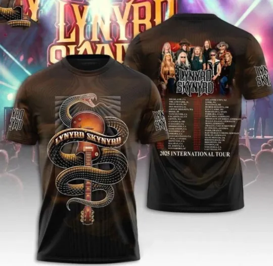 Lynyrd Skynyrd 2025 International Tour 3D T-Shirt
