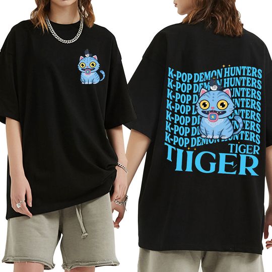 KPop Demon Hunters Derpy Tiger T Shirts Fashion Harajuku T-shirt