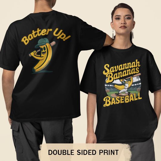 Discover Savannah Bananas Baseball Tee: Double-Sided Retro Fan Shirt