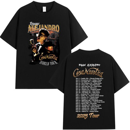 Singer Rauw Alejandro Cosa Nuestra 2025 Tour T-shirt