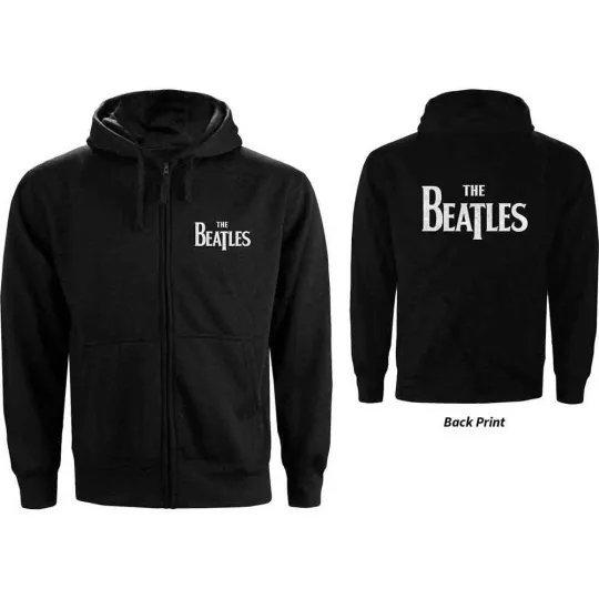 The Beatles Black Drop Logo Zip Hoodie