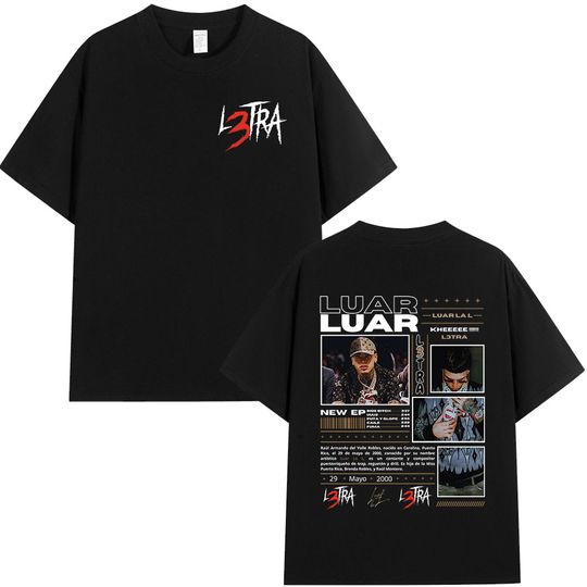 Discover Rapper Luar La L Music Album L3TRA T Shirts Men Women Hip Hop Fashion T-shirts