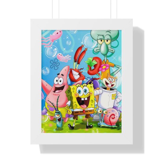 SpongeBob SquarePants Wall Art Poster | Cartoon Bedroom or Living Room Decor