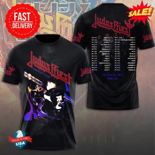 Judas Priest Tour 2025 3D Tee Rock Band Concert Shirt