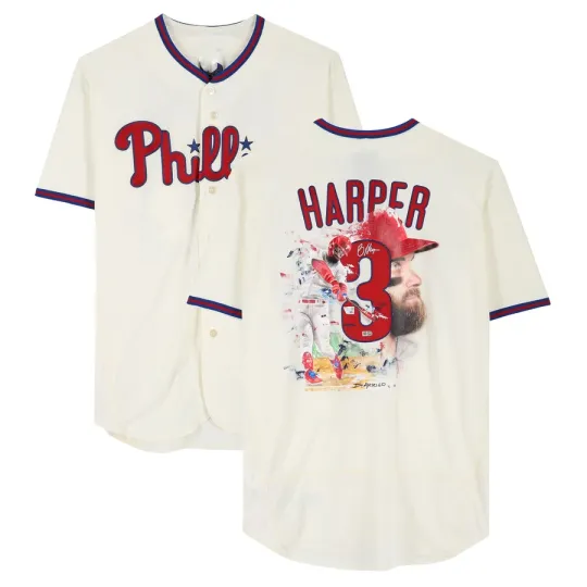 Discover Bryce Harper Phillies Cream Baseball Jersey For Baseball Fans , Gift for Fan