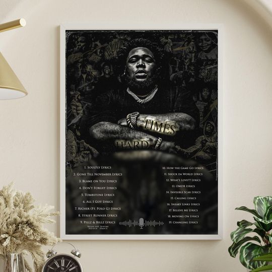 Rod Wave Album Cover Art Print: Hip Hop Music Room Decor