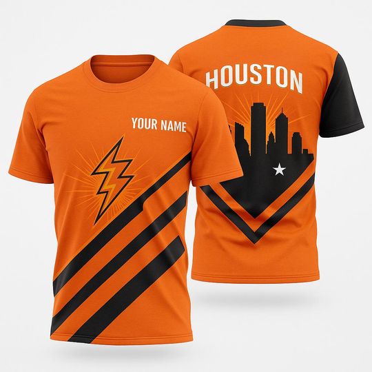 Custom Name Houston Dynamo FC Soccer Fan 3D T-Shirt Personalized Jersey
