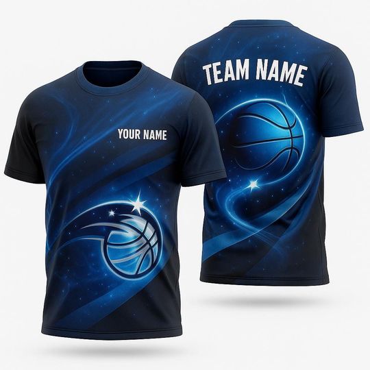 Discover Custom Orlando Magic Basketball Fan 3D T Shirt Front Back Graphic Tee Sports Gift