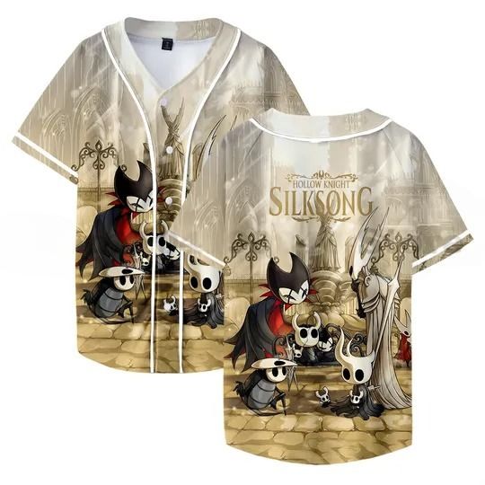 Hollow Knight Silksong Game Merch Baseball Jersey