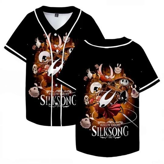 Hollow Knight Silksong Game Merch Baseball Jersey