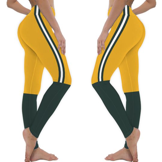 Green Bay Packers Leggings, Football Green Bay Packers Yoga Pants Leggings