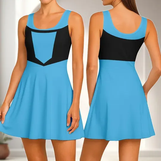 Invincible Mark Grayson Cosplay Skater Dress, Superhero Women Dress