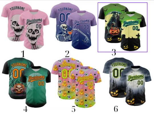 Custom Light Purple Neon Green Light Pink-Orange Halloween