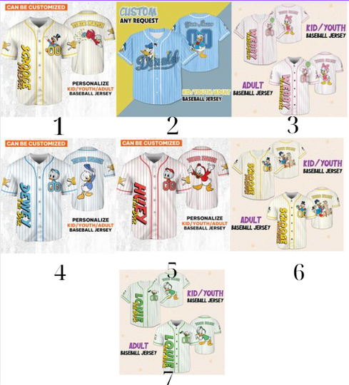 Customized Donald Duck Legendary Series Scrooge McDuck Classic Baseball Jerseys