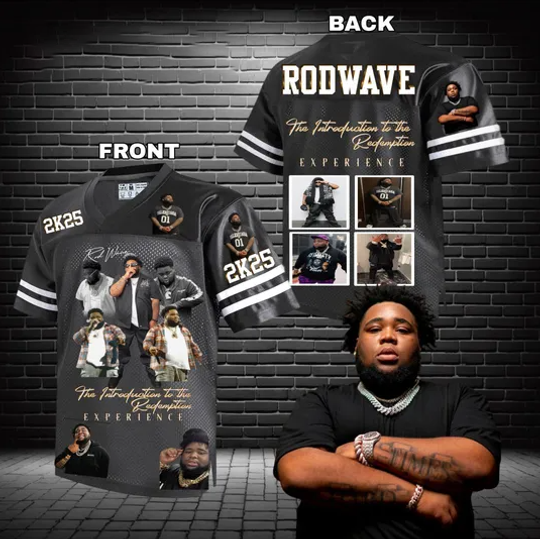 Concert Football Style Mesh Jersey, Rod Wave, Rodwave