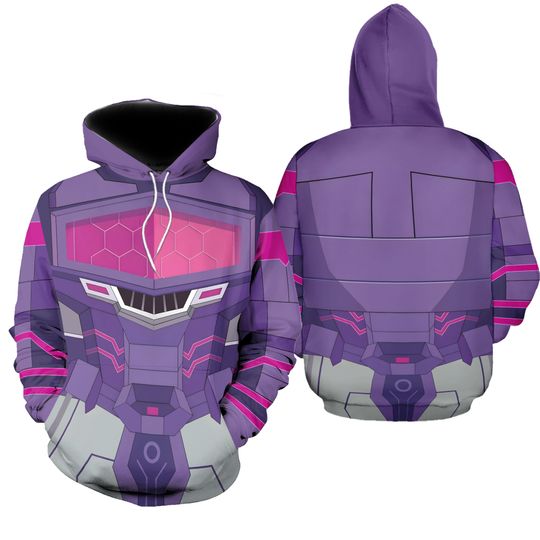 Transformers Shockwave Costume Hoodie, Shockwave Jogger Pants, Robot Cosplay 3D Hoodie, Autobot Shirt, Transformers Outfit For Him