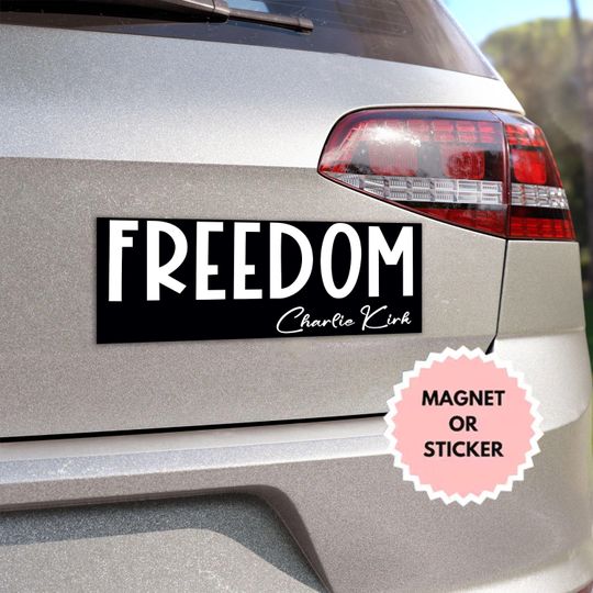 A True Patriot Charlie Kirk Car Magnet, Justice For Charlie Kirk, I Stand With Charlie,RIP Charlie Kirk,Freedom Charlie Kirk