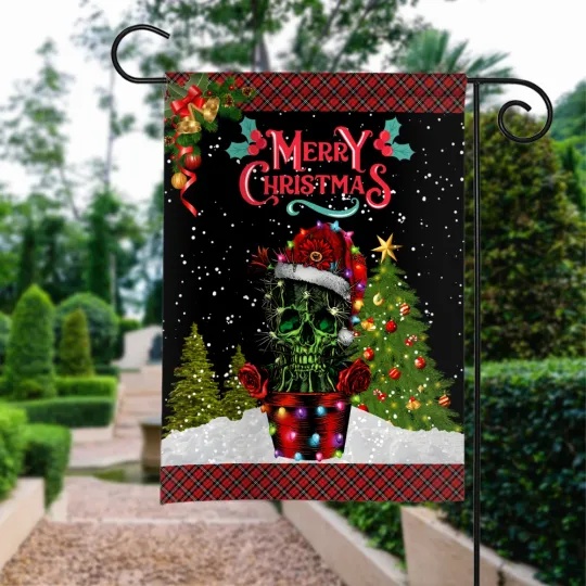 Discover Cactus Merry Christmas Flag, Cactus Christmas Lights Flag, Succulent Xmas Flag