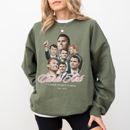 Discover A True Patriot Charlie Kirk Homage Sweatshirt, Rest in Peace Charlie Tee, MAGA Republican Sweatshirt Gift, Charlie Kirk Bootleg Assassination Sweatshirt
