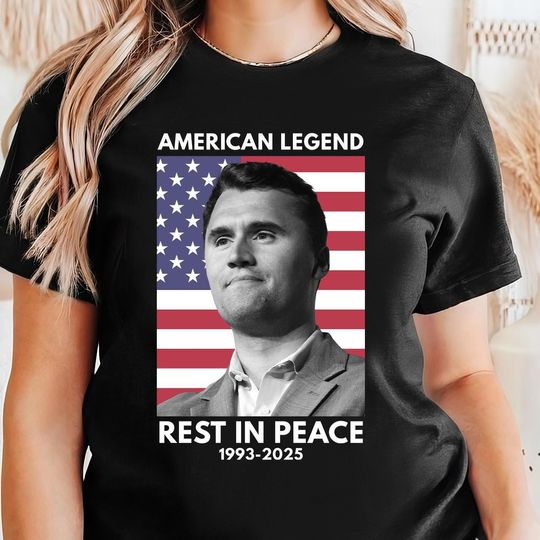 Discover American Legend Shirt, Charlie Kirk T-Shirt, Rest in Peace Charlie Shirt, Charlie Kirk Memorial Shirt, Republican Shirt