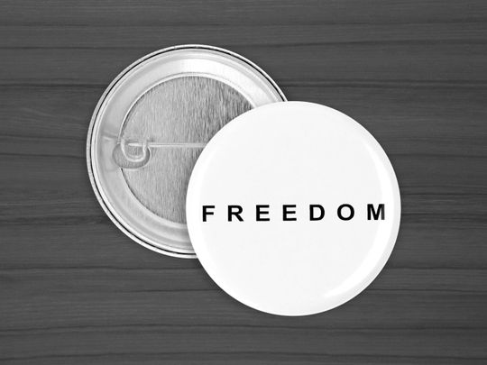 Freedom Charlie Kirk Pinback Button  Political Pin