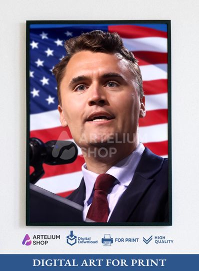 Discover RIP Charlie Kirk Shirt, Rest In Peace Charlie Kirk, Charlie Kirk Memorial, Pray For Charlie Kirk, For printing on Poster, Wall Art, T-Shirt