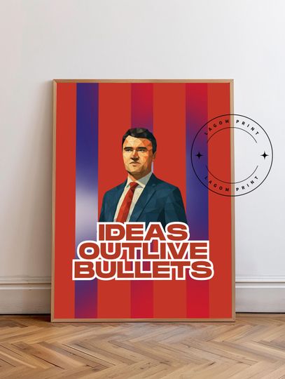 Discover Ideas Outlive Bullets Poster, Modern Quote Poster, Political Inspired Print, Minimalist Artwork for Home Office, Unique Gift Idea