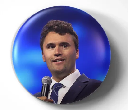 Charlie Kirk Remembrance Pin Button