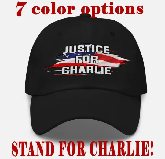 Justice for Charlie RIP Charlie Kirk Distressed American Flag Baseball Cap