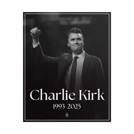 Charlie Kirk Poster, Gift for Fans | Memorial Decor, RIP Trendy