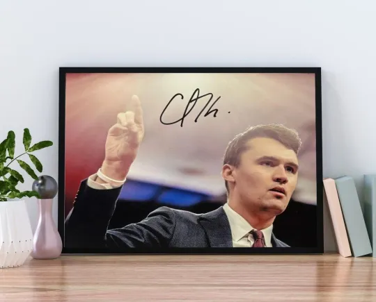 Charlie Kirk Signed reprint Poster