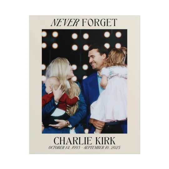 Discover Charlie Kirk Poster, Gift for Fans | Memorial Decor, RIP Trendy