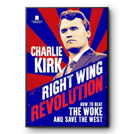 Discover Right Wing Revolution Charlie Kirk REPRINT Poster