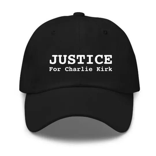Justice for Charlie Kirk  Embroidered Logo Baseball Cap Adjustable Hat