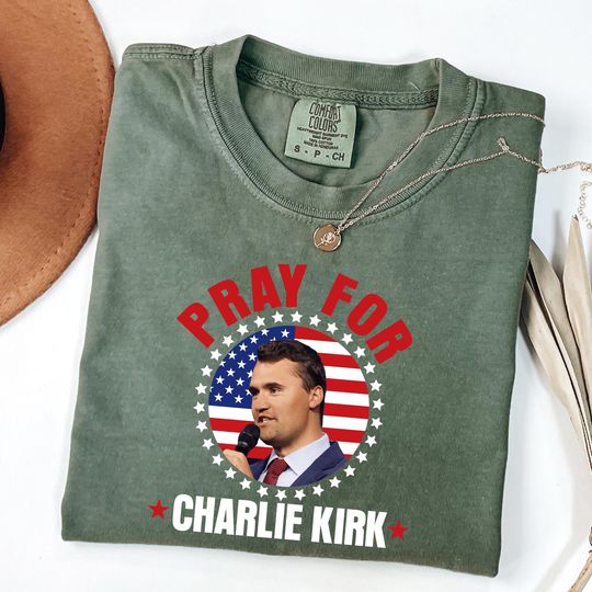 Discover Pray for Charlie Kirk Tshirt, Patriotic Christian Tribute Tee, Faith and Freedom Support Shirt