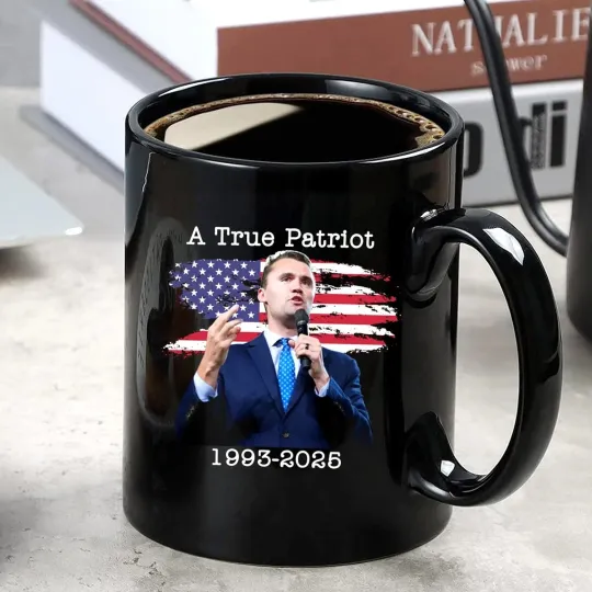 Charlie Kirk Memorial Mug 11oz - 15oz, True Patriot 1993–2025 RIP Coffee Cup