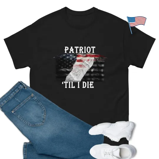 Discover Patriot Till I Die T-Shirt American Flag Eagle We The People T-Shirt